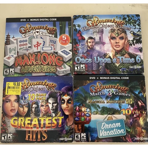 Mahjong PC Game 5 PackHidden Objects 10 game Pack Magical Matches 3 Game 10pac